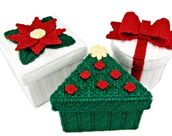 PATTERN: Christmas Boxes in Plastic Canvas