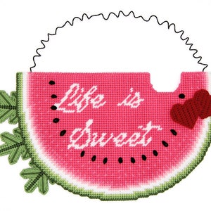 PATTERN: Life Is Sweet Wall Hanging in Plastic Canvas