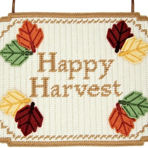 PATTERN: Happy Harvest Wall Hanging in Plastic Canvas