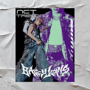 Y2K 美的 NCT テヨン バギージーンズ ポスター - NCT 美的ポスター - NCT テヨン ポスター - 美的 K-pop ポスター