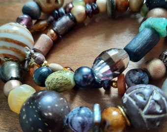 Perlen Extravaganza Halskette 11 SEPIA