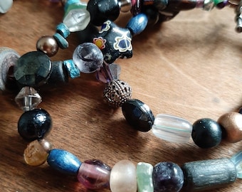 Perlen Extravaganza Halskette 7 SCHWARZ