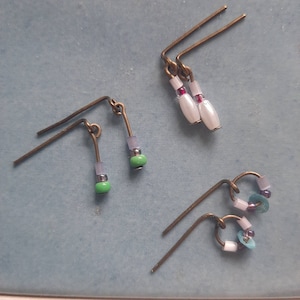 Pastel Spring SET de boucles d'oreilles 3 paires pour poupées 1:6 et 16 image 1