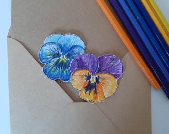 PANSY - Original Mini Art sur carte 3D - livraison gratuite au Royaume-Uni