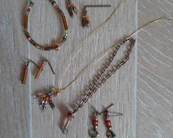 Weihnachtsschmuck Set für Modepuppen in erdig kupfer