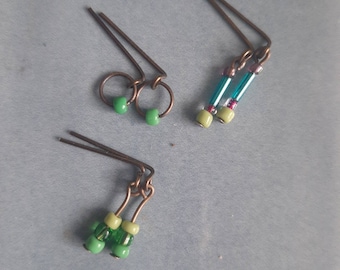 Spring Green SET of earring - 3 pairs for 1:6 and 16" dolls