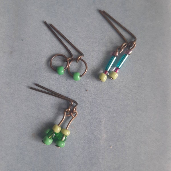 Spring Green SET of earring - 3 pairs for 1:6 and 16" dolls