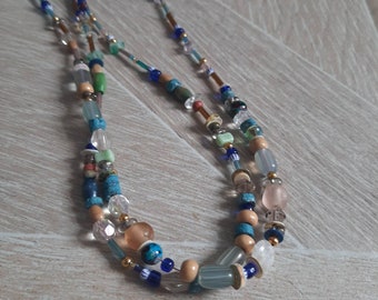 Mixed Beads Necklace 16 MEDITERRANEAN