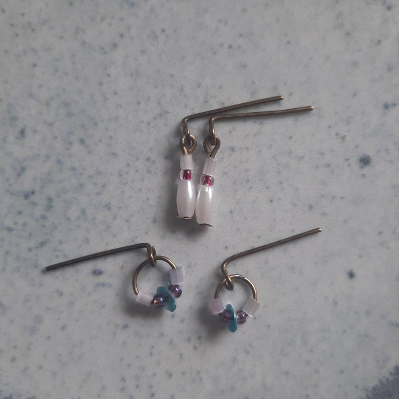 Pastel Spring SET of earring 3 pairs for 1:6 and 16 dolls image 8