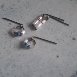 Pastel Spring SET of earring 3 pairs for 1:6 and 16 dolls image 3