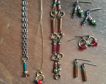 Ensemble de bijoux de Noël pour poupées de mode avec or