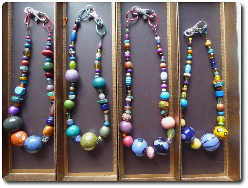 Beads Extravaganza Necklace, Mixed Media 1 Etsy