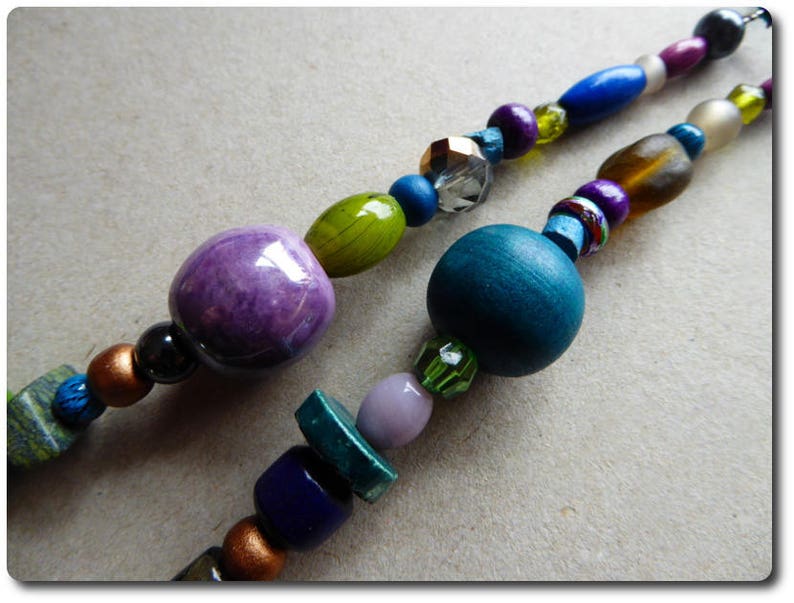 Beads Extravaganza Necklace, Mixed Media 1 Etsy