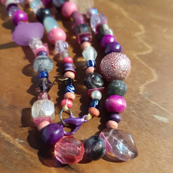 Beads Extravaganza Necklace No 6 PINK