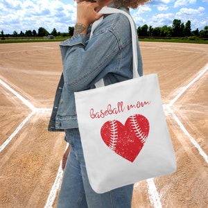 Baseball Mom Einkaufstasche, 5-farbige Riemen