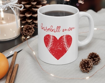 Baseball Mom Ceramic Mug, (11oz, 15oz)