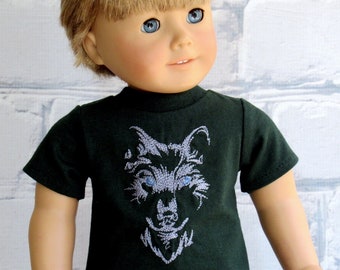 Blue Or Green Stripe T Shirt 18 in Boy Doll Clothes Fits American Girl