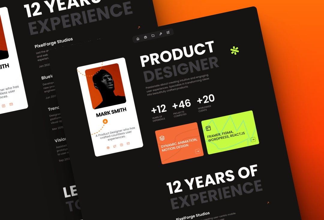 Sawad Portfolio Website Template - Etsy