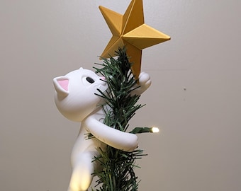 Kitten/Cat Christmas Star Tree Topper