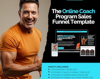 Fitness Coach Sales Funnel Template: Systeme.io Coaching Toolkit (Digital Download)