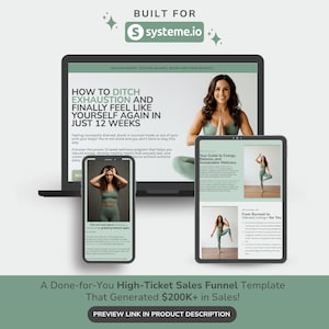 Systeme.io Sales Funnel Template – Online Coach Program (Digital Download) image 3