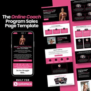 Coach Sales Page Template: Systeme.io Landing Page (Digital Download)