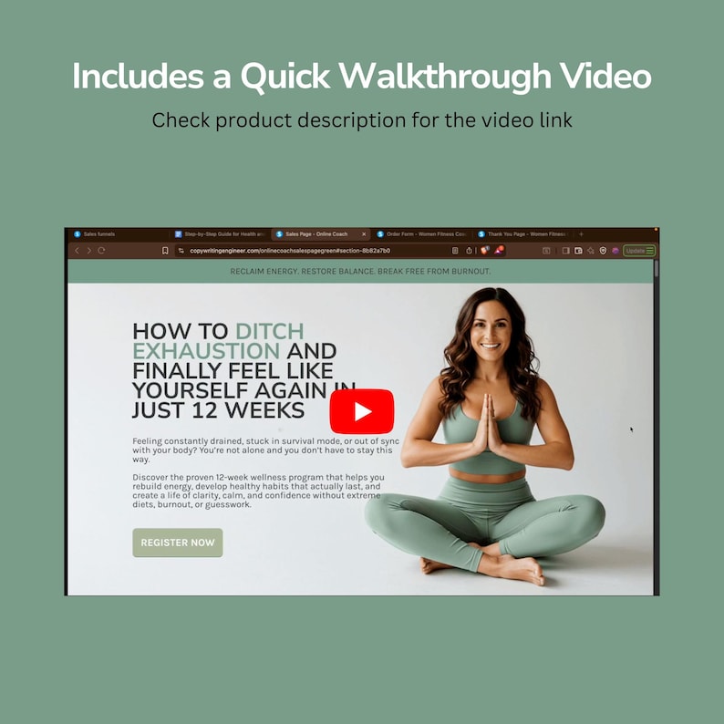 Systeme.io Sales Funnel Template – Online Coach Program (Digital Download) image 11
