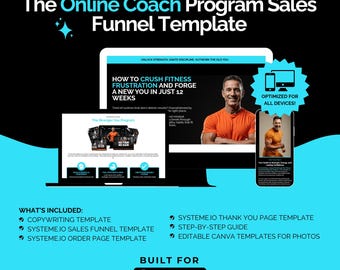 Coach Sales Funnel Template: Systeme.io Website Funnel (Digital Download)