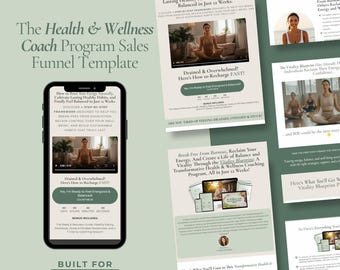 Systeme.io Sales Funnel Template: Health & Wellness Coach (Digital Download)