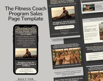 Fitness Coach Sales Page Template: Systemeio Sales Funnel Bundle (Digital Download)