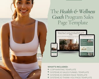 Coaching Sales Page Template | Systeme.io Funnel (Digital Download)