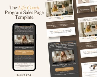 Coaching Sales Page Template: Systeme.io Course Sales Funnel Bundle (Digital Download)