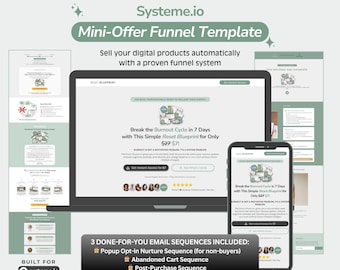 Systeme.io Low Ticket Funnel Template | Digital Product Funnel for Coaches and Creators