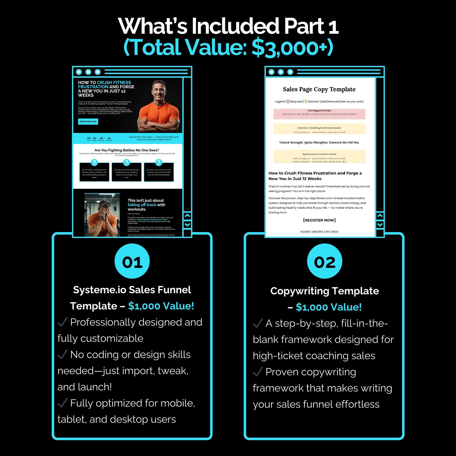 Coach Sales Page Template: Systeme.io Sales Funnel Bundle (digital ...