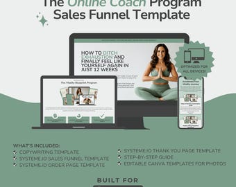 Systeme.io Sales Funnel Template – Online Coach Program (Digital Download)