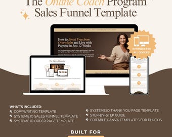 Course Sales Funnel Template: Systeme.io Website (Digital Download)
