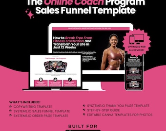 Coaching Sales Funnel Bundle: Systeme.io Template (Digital Download)