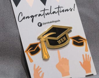 MSN卒業キャップエナメルピン：看護学校への贈り物