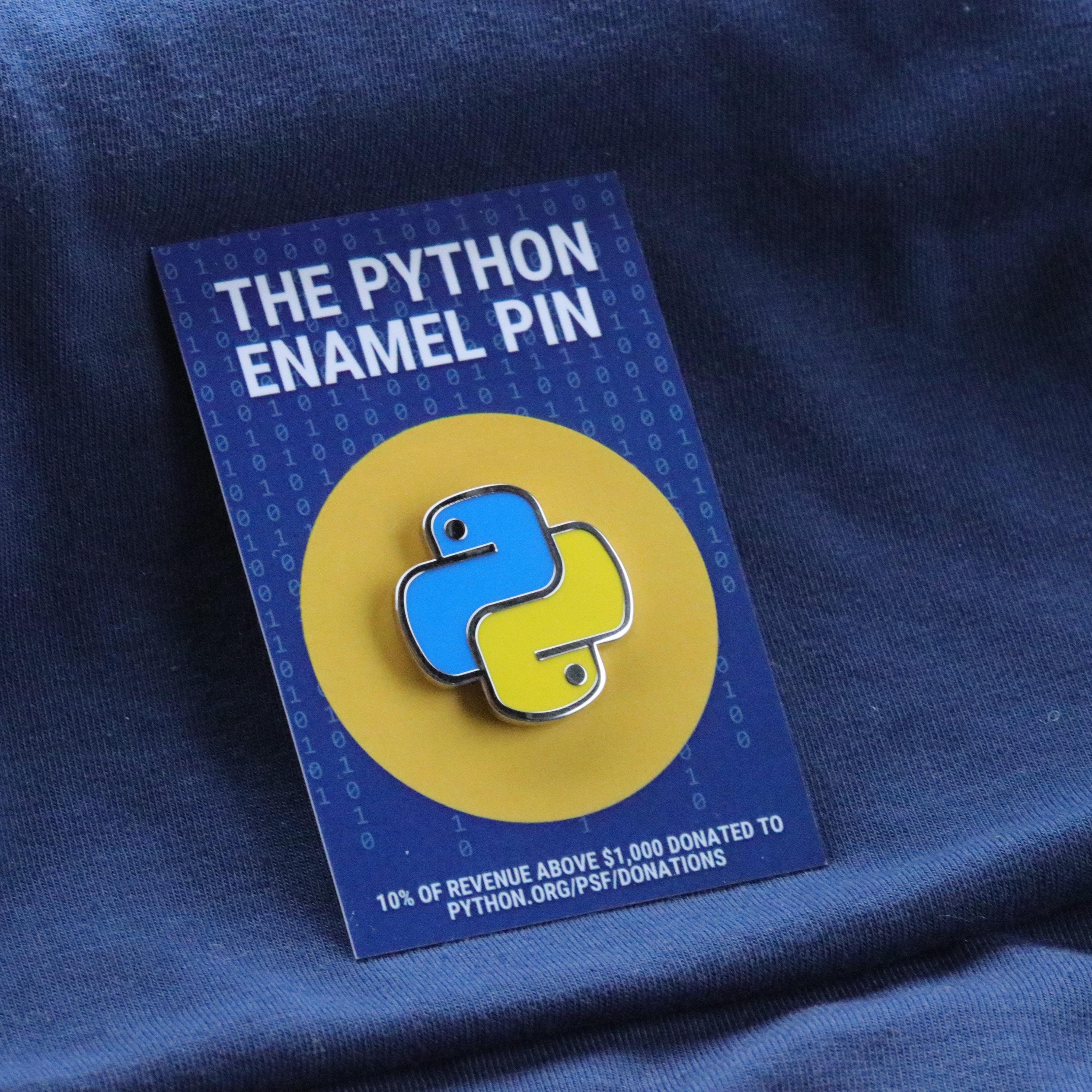 Python Pin Coding Language Enamel Pin Python Accessories for Computer ...