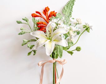 Handmade Crochet Flower Bouquet – Mixed Blooms, Cottagecore Gift, Long-Lasting & Customizable