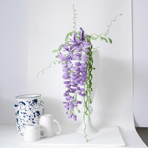 Wisteria realistic Crochet Flower: Customized Build-your-own bouquet and Table Centrepiece image 3