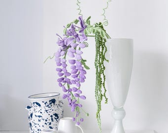 Wisteria realistic Crochet Flower: Customized Build-your-own bouquet and Table Centrepiece