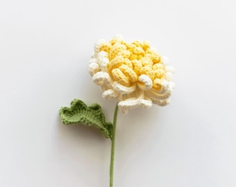 Crochet Chrysanthemum Flower: Milk Cotton Bouquet, Home Decor