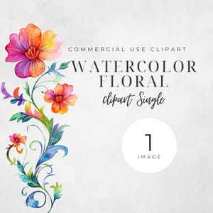 Aquarell Blumen Clipart PNG Einzelbild mit transparentem Hintergrund für Sublimation Scrapbooking Aufkleber Basteln und Einladungen