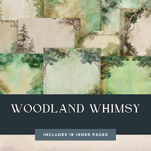 Wald Stimmung, digitales Papier, Wald Hintergründe, 12x12 Natur Textur, Junk Journal Seiten, Scrapbook Papier, Instant Download
