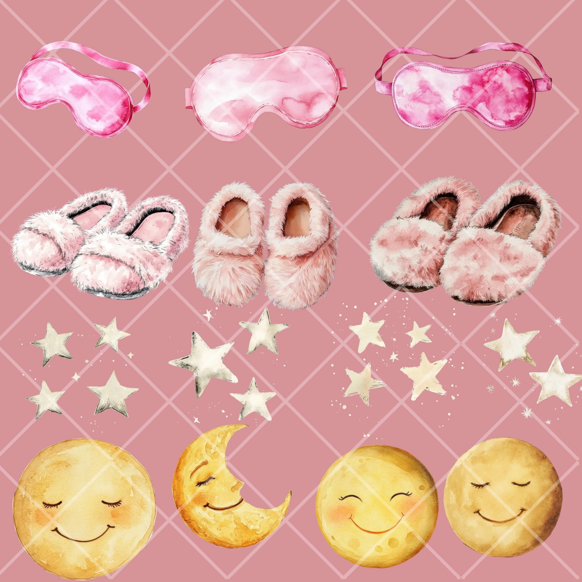 Pink Pajama Party Clipart, Sleepover PNG, Cute Slumber Party ...