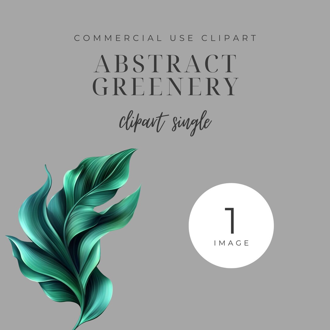 Abstract Greenery Clipart, Modern Botanical Leaf PNG, Elegant Tropical ...