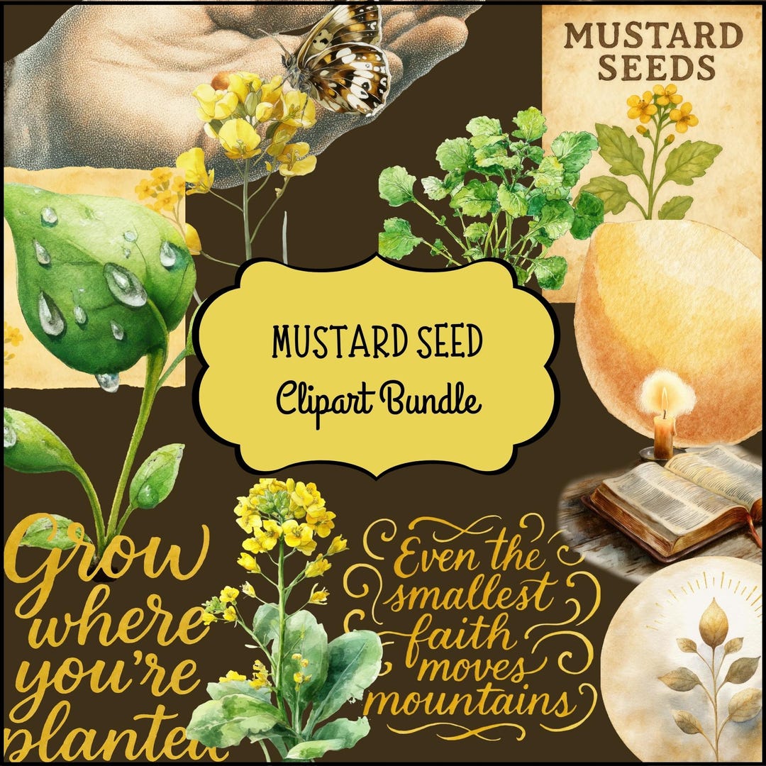 Mustard Seed Faith Clipart, Biblical Illustration Png, Digital Download ...