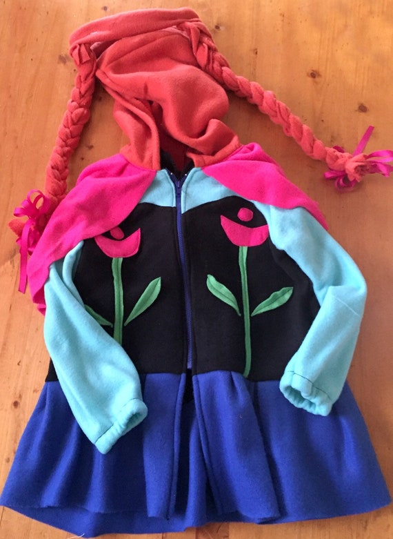 Anna from Frozen Hooded Fleece Jacket by Kiki's Things Il_570xn