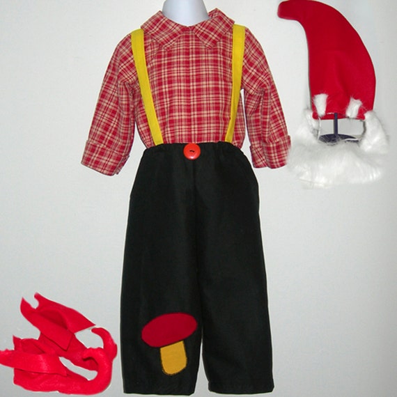 Handmade Garden Gnome Costume Boy Gnome costume Il_570xn
